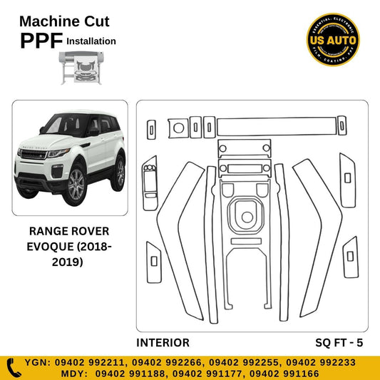 MACHINE CUT INTERIOR PPF LAND ROVER RANGE ROVER EVOQUE (2018 UP)