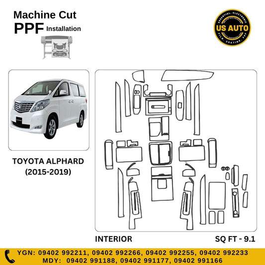 MACHINE CUT INTERIOR PPF TOYOTA ALPHARD (2015 UP)