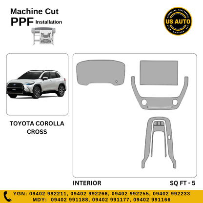 MACHINE CUT INTERIOR PPF TOYOTA COROLLA CROSS (2020 UP)