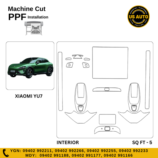 MACHINE CUT INTERIOR PPF XIAOMI YU7 EV
