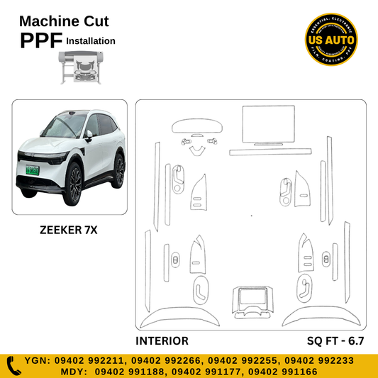 MACHINE CUT INTERIOR PPF ZEEKR 7X