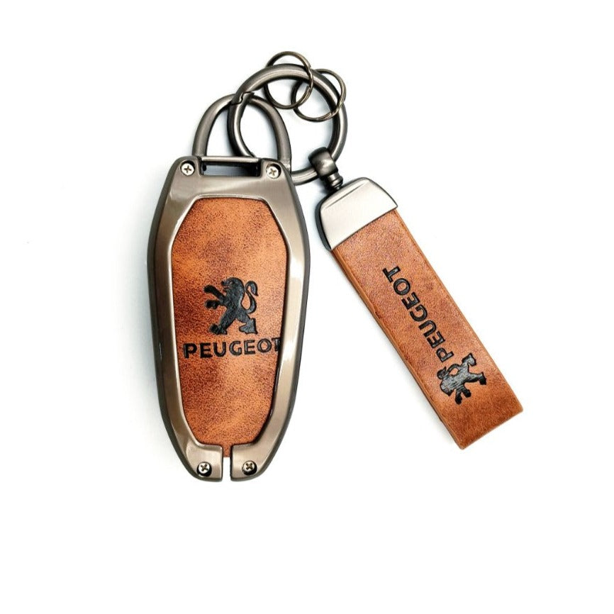 METAL KEY COVER (BROWN) PEUGEOT UNI