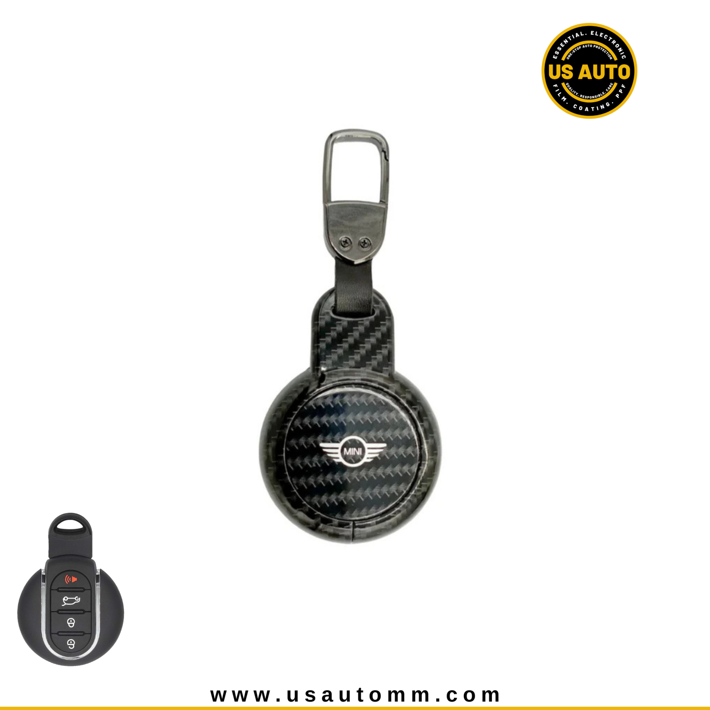 METAL KEY COVER (CARBON) BMW MINI