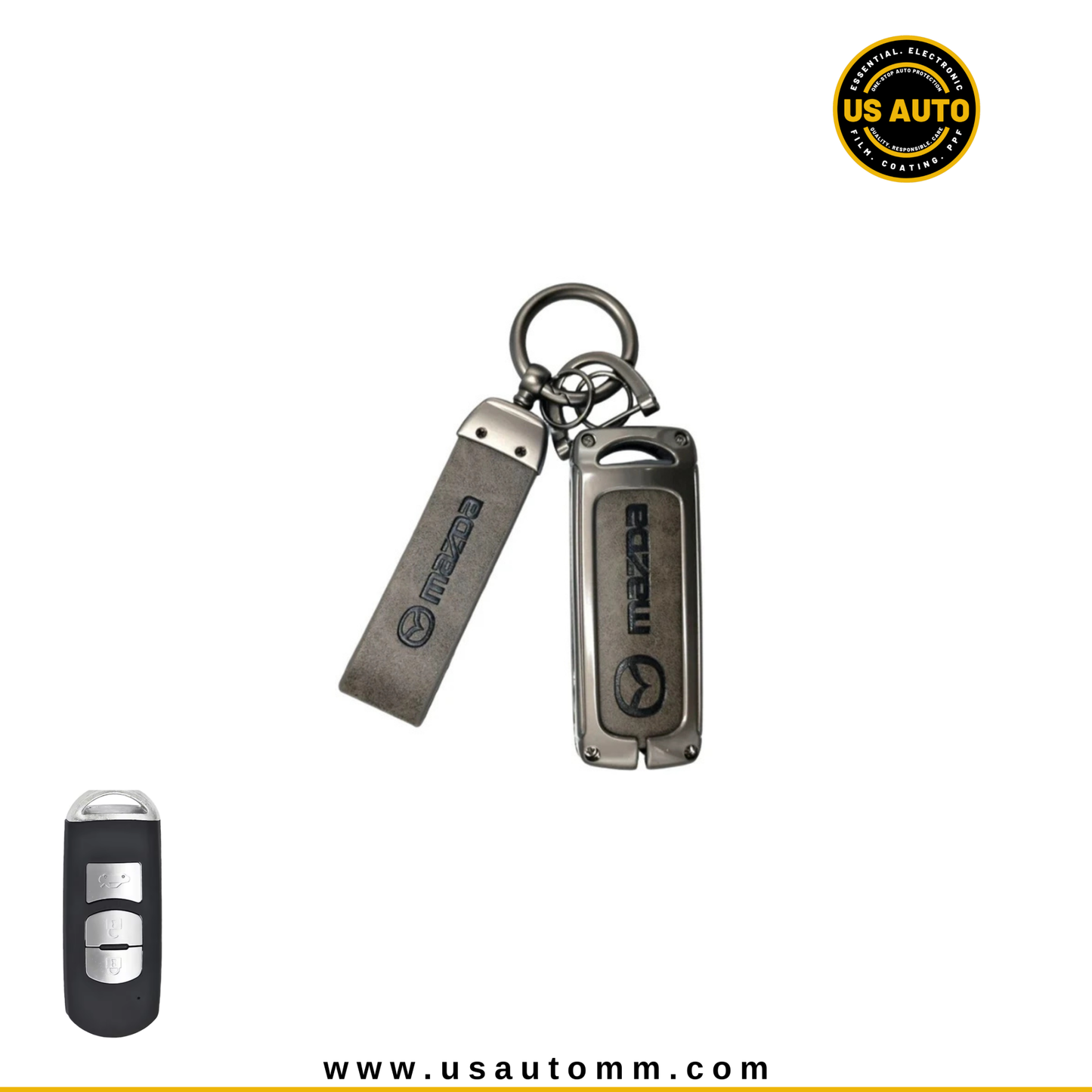 METAL KEY COVER (GREY) MAZDA UNI