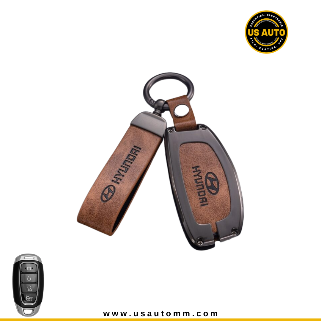 METAL KEY COVER (BROWN) HYUNDAI UNI (B)
