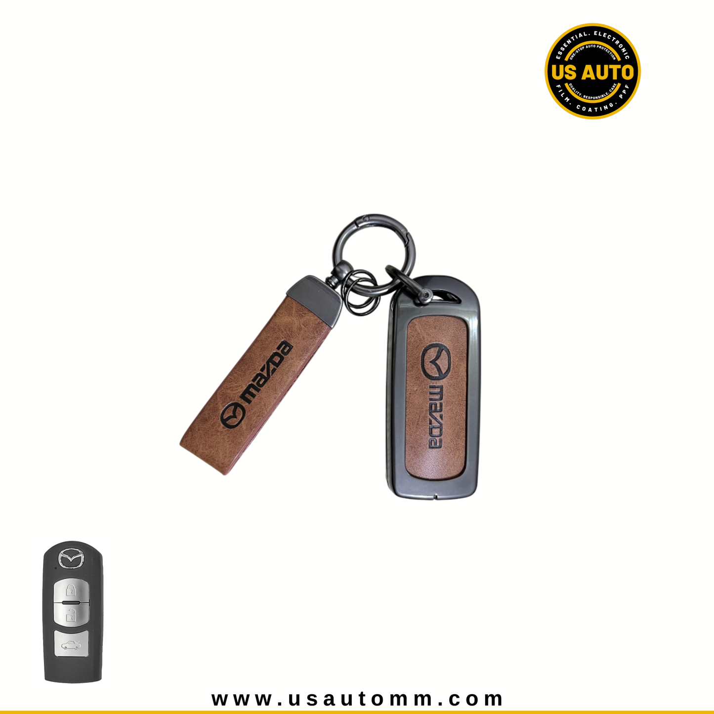 METAL KEY COVER (BROWN) MAZDA UNI