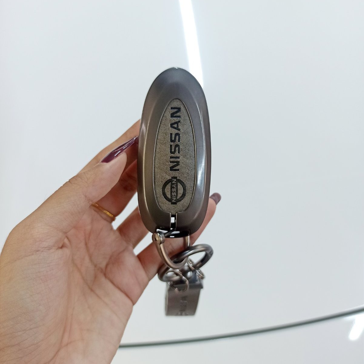 METAL KEY COVER (GREY) NISSAN UNI