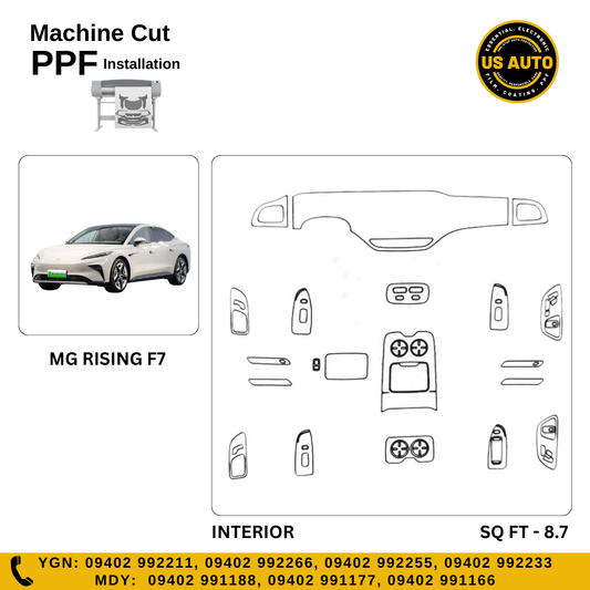 MACHINE CUT INTERIOR PPF MG RISING F7 EV