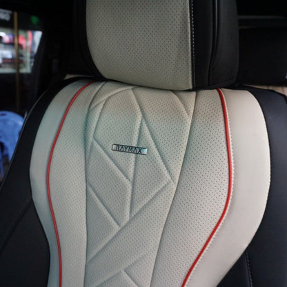 RAYMAX LUXURY SEAT COVER (H-22QD-07) (1) SET (BLACK + WHITE + RED)