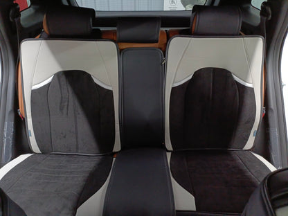 RAYMAX LUXURY SEAT COVER (H-23QD-09) (1) SET (BLACK + WHITE)