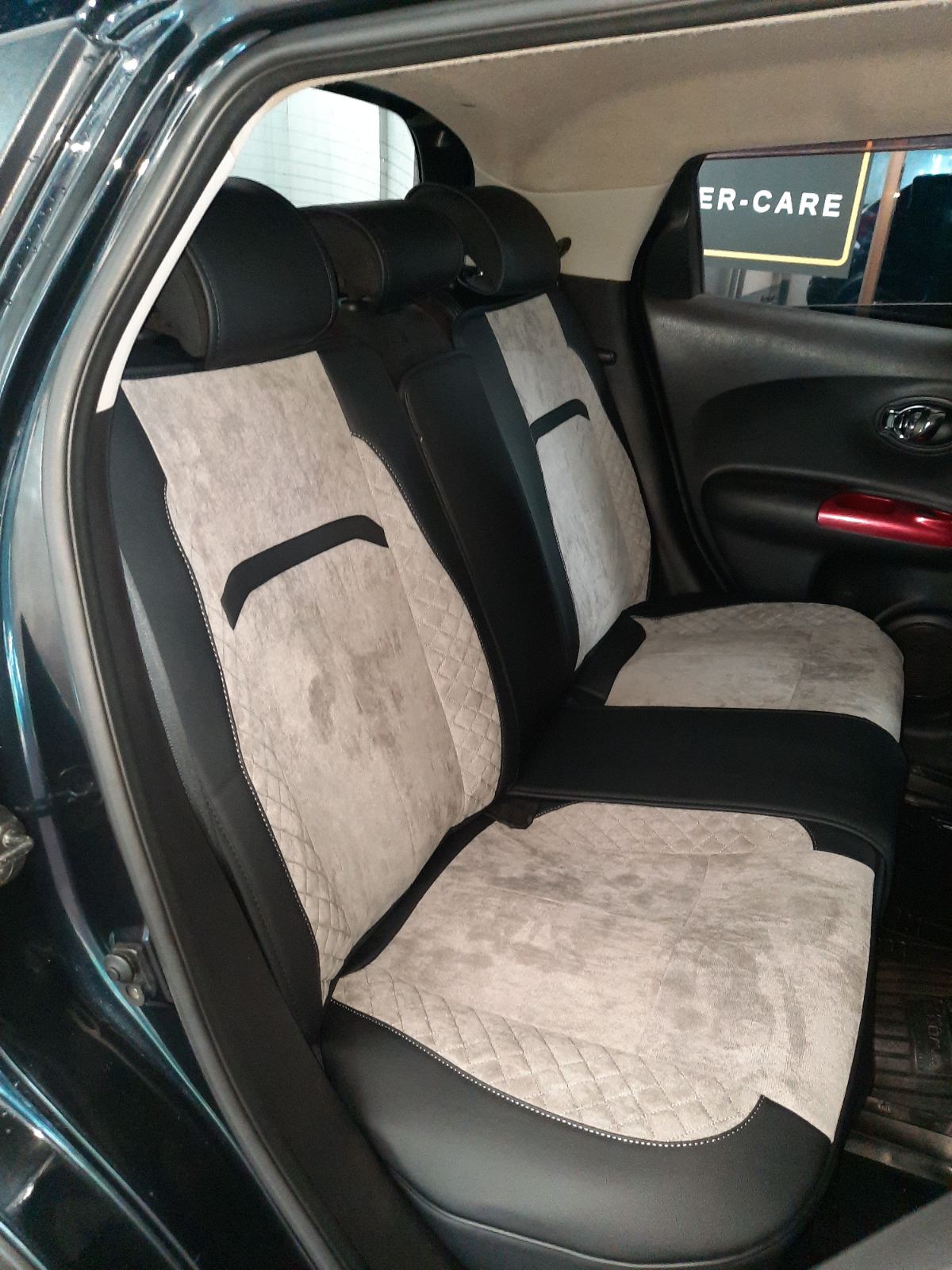 RAYMAX LUXURY SEAT COVER (H-QD21-06) (1) SET (BLACK + GREY)