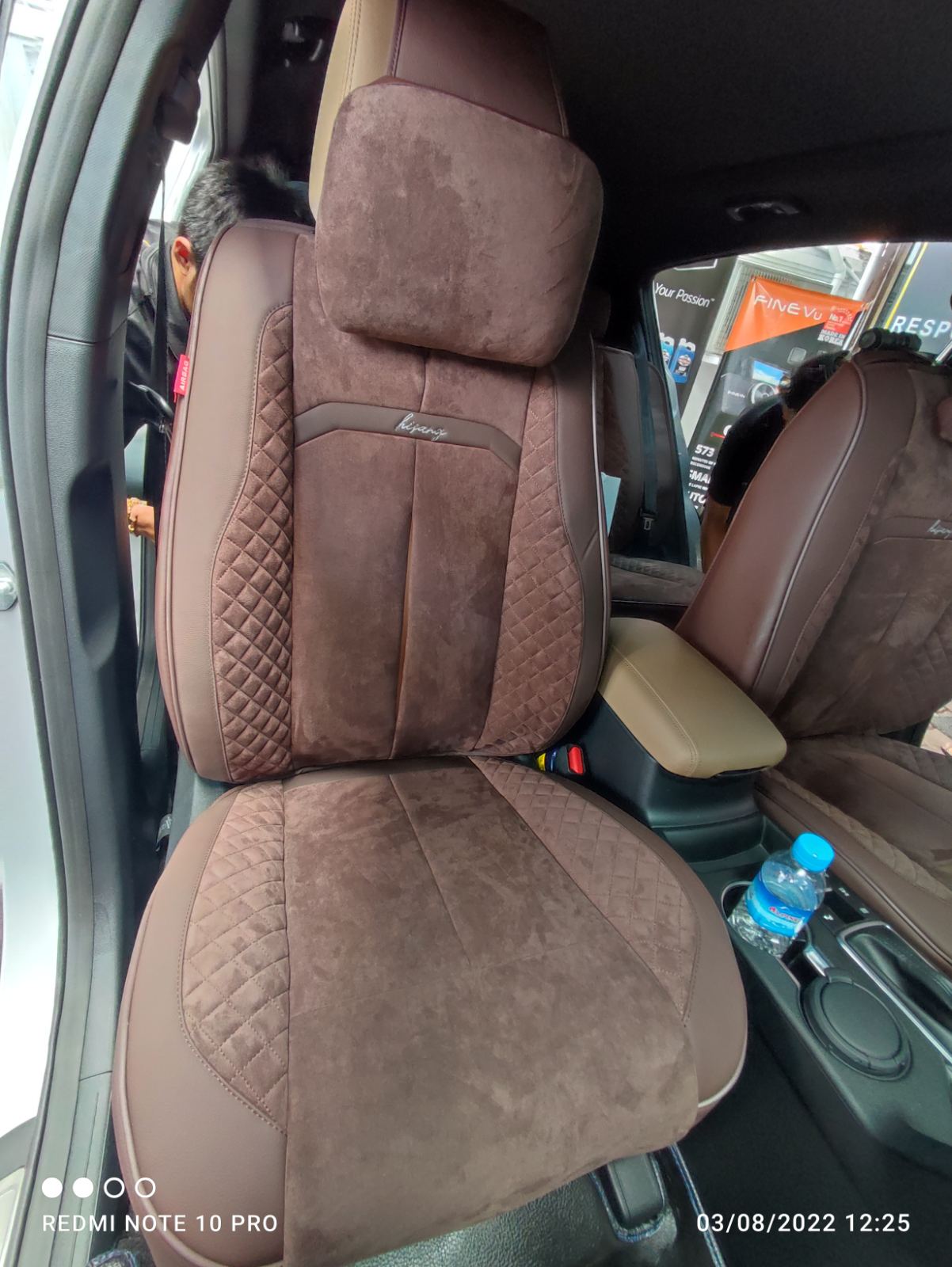 RAYMAX LUXURY SEAT COVER (H-QD21-06) (1) SET (COFFEE + COFFEE)