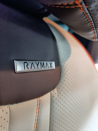 RAYMAX LUXURY SEAT COVER (H-QD21-08)  (1) SET (COFFEE  + WHITE + ORANGE)