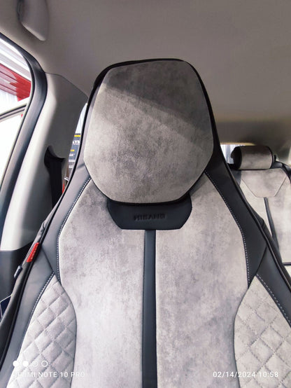 RAYMAX LUXURY SEAT COVER (H-QD22-12) (1) SET (GREY + BLACK)