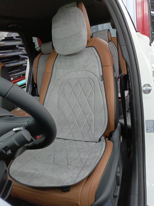 RAYMAX LUXURY SUEDE SEAT PAD FULL SET (GREY)