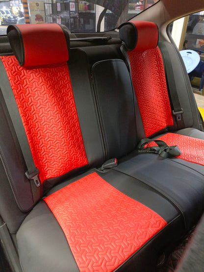 RAYMAX PREMIUM SEAT COVER (H- 2022CX- 12) (1)SET (BLACK + RED)