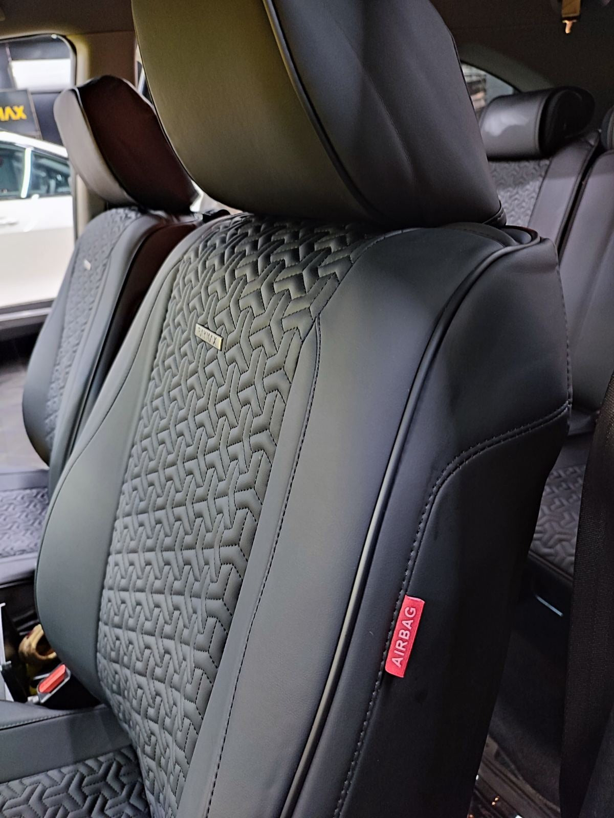 RAYMAX PREMIUM SEAT COVER (H- 2022CX- 12) (1)SET_(BLACK + BLACK)