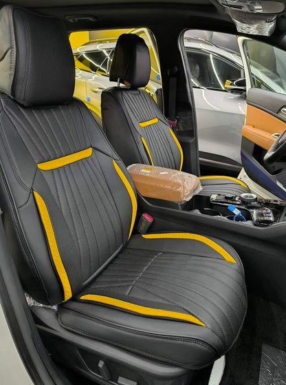 RAYMAX PREMIUM SEAT COVER (JK287) (1) SET (BLACK + YELLOW)