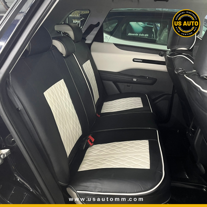 RAYMAX PREMIUM SEAT COVER - LEATHER (JK540) (1) SET (WHITE + BLACK)