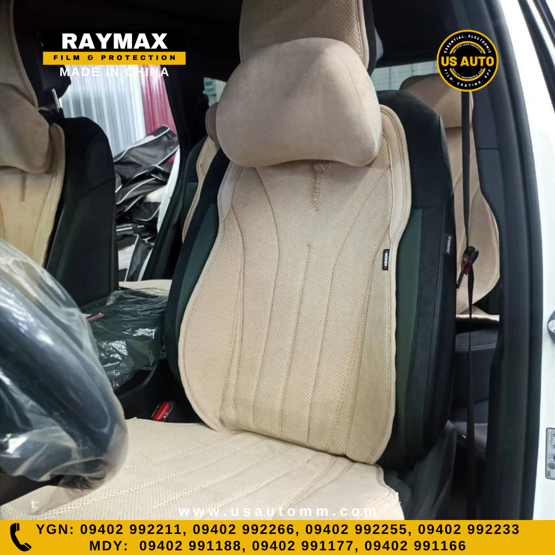 RAYMAX PREMIUM SUEDE SEAT PAD FULL SET (BEIGE)