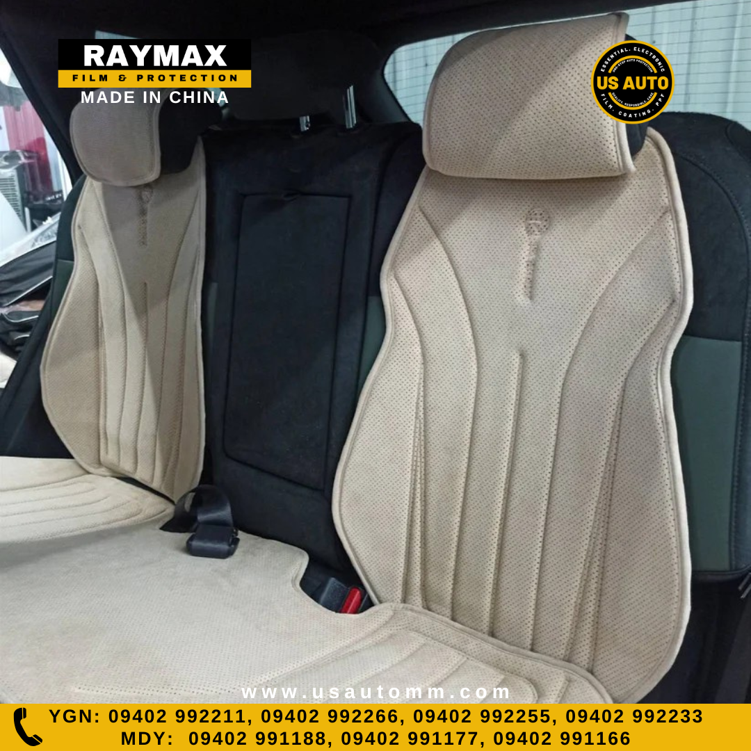RAYMAX PREMIUM SUEDE SEAT PAD FULL SET (BEIGE)
