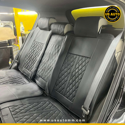 RAYMAX PREMIUM SEAT COVER - LEATHER (JK540) (1) SET (BLACK + BLACK)