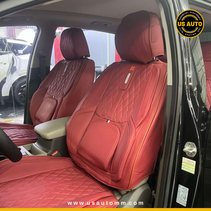 RAYMAX PREMIUM SEAT COVER - LEATHER (JK540) (1) SET (WINE RED)