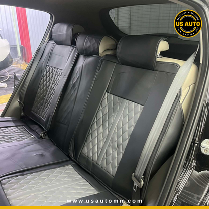 RAYMAX PREMIUM SEAT COVER - LEATHER (JK540) (1) SET (GREY + BLACK)