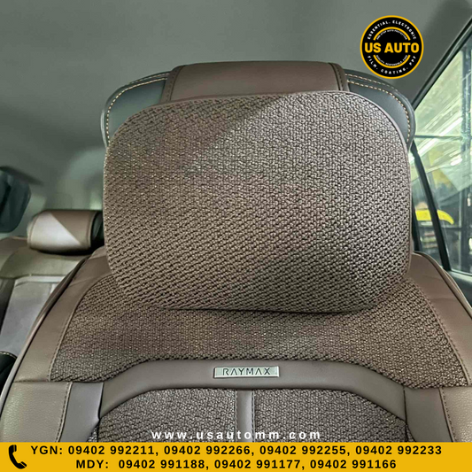 RAYMAX LUXURY SEAT COVER - JEAN (H-2021-7) (1) SET (COFFEE + COFFEE)