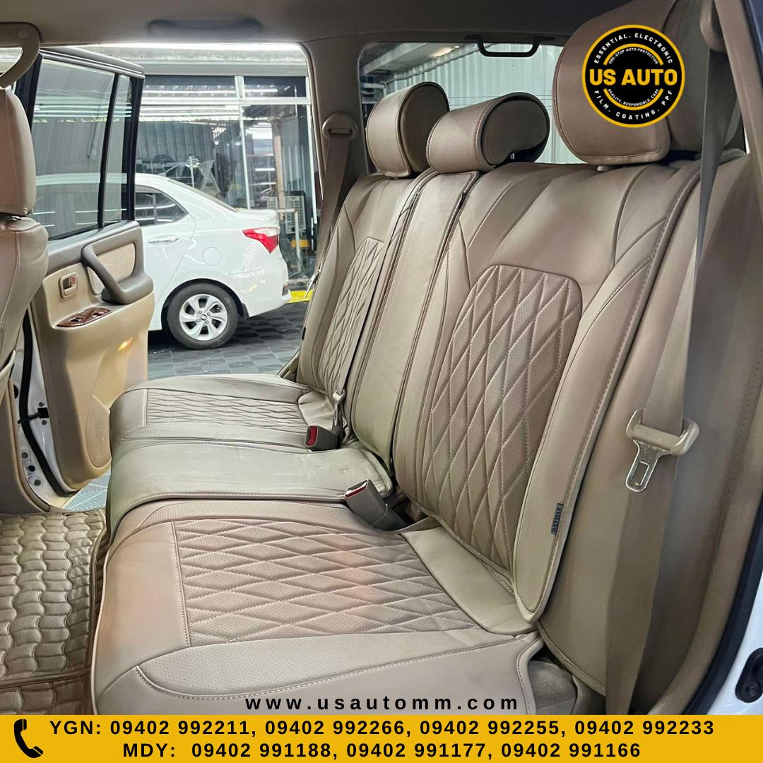 RAYMAX LUXURY SEAT COVER - LEATHER (H-23CX-08) (1) SET (BEIGE)