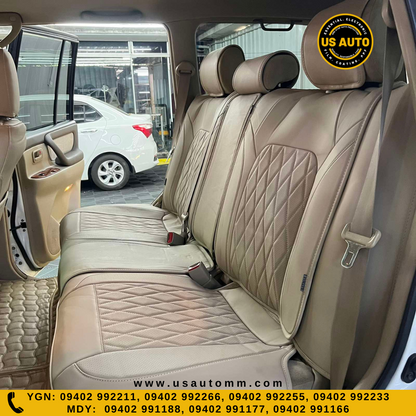 RAYMAX LUXURY SEAT COVER - LEATHER (H-23CX-08) (1) SET (BEIGE)