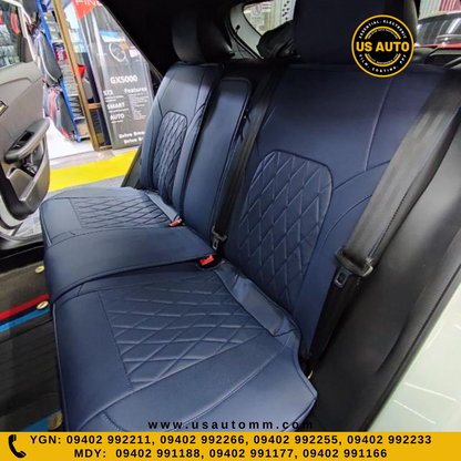 RAYMAX LUXURY SEAT COVER - LEATHER (H-23CX-08) (1) SET (BLUE)
