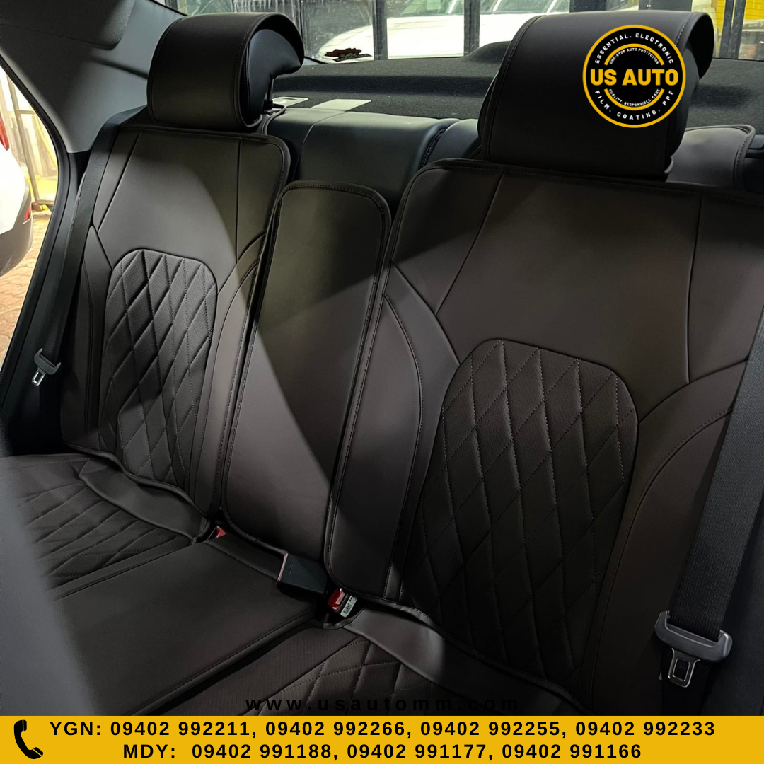 RAYMAX LUXURY SEAT COVER - LEATHER (H-23CX-08) (1) SET (COFFEE)