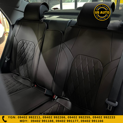 RAYMAX LUXURY SEAT COVER - LEATHER (H-23CX-08) (1) SET (COFFEE)