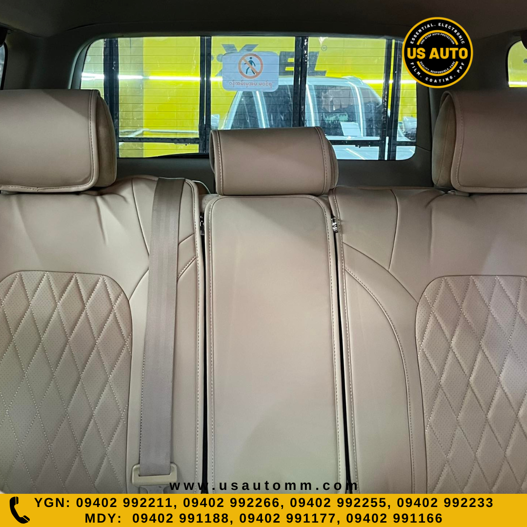 RAYMAX LUXURY SEAT COVER - LEATHER (H-23CX-08) (1) SET (BEIGE)