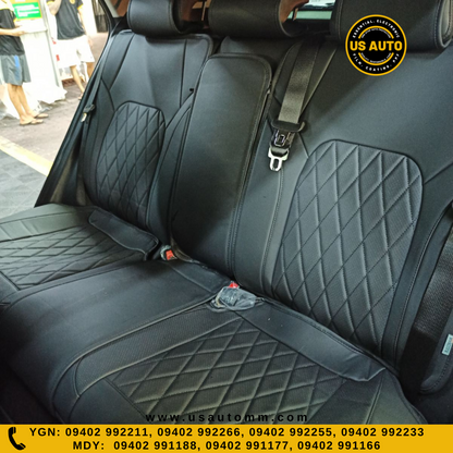 RAYMAX LUXURY SEAT COVER - LEATHER (H-23CX-08) (1) SET (BLACK)