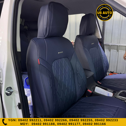 RAYMAX LUXURY SEAT COVER - LEATHER (H-23CX-08) (1) SET (BLUE)