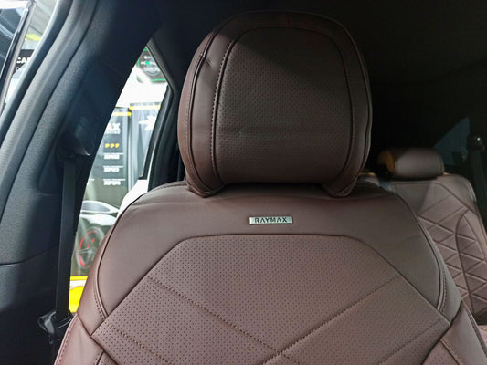 RAYMAX LUXURY SEAT COVER (H-24CX-08) (1) SET (COFFEE + COFFEE)