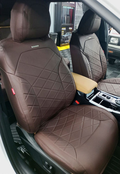 RAYMAX LUXURY SEAT COVER (H-24CX-08) (1) SET (COFFEE + COFFEE)