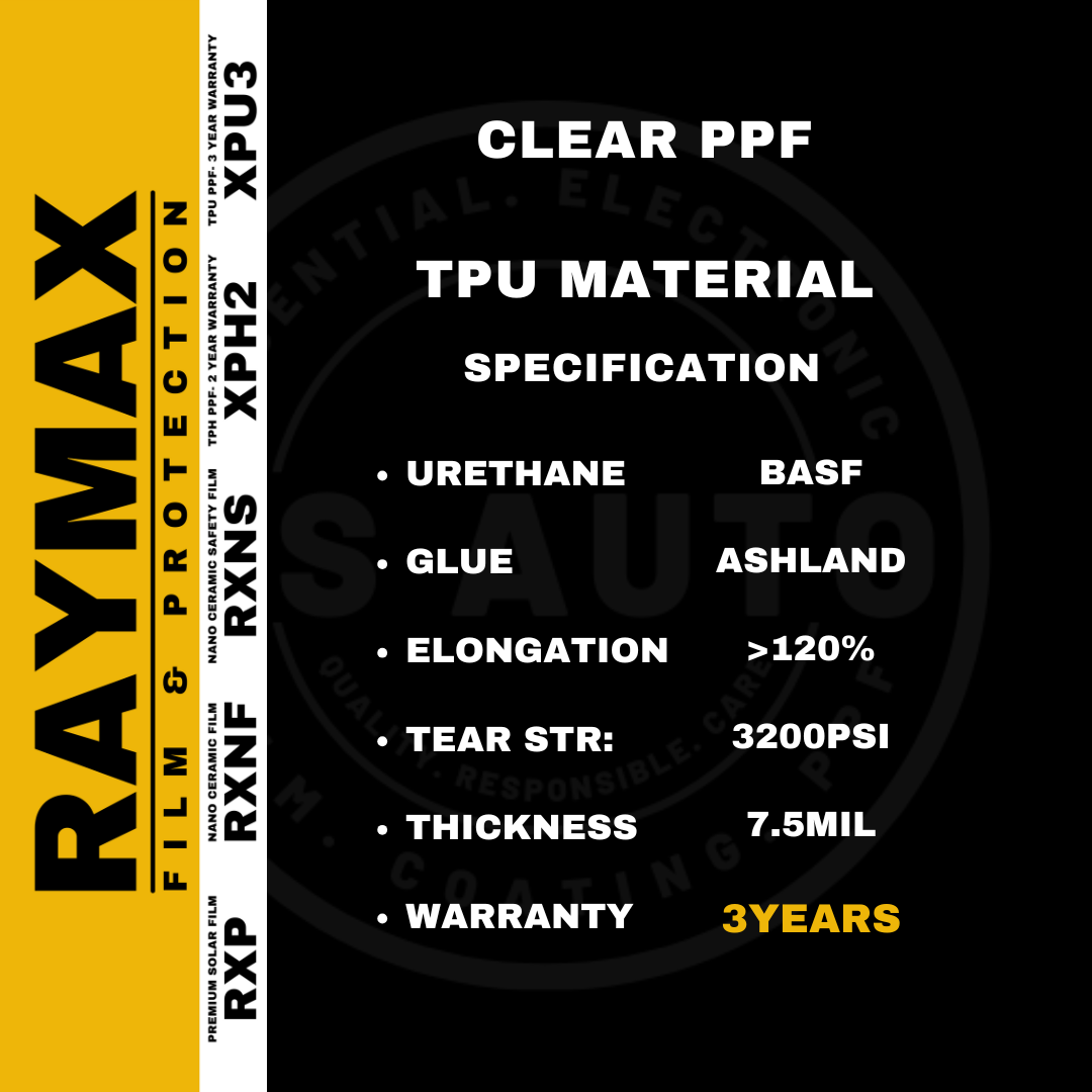RAYMAX PPF XPU3 (TPU-K70) SQFT