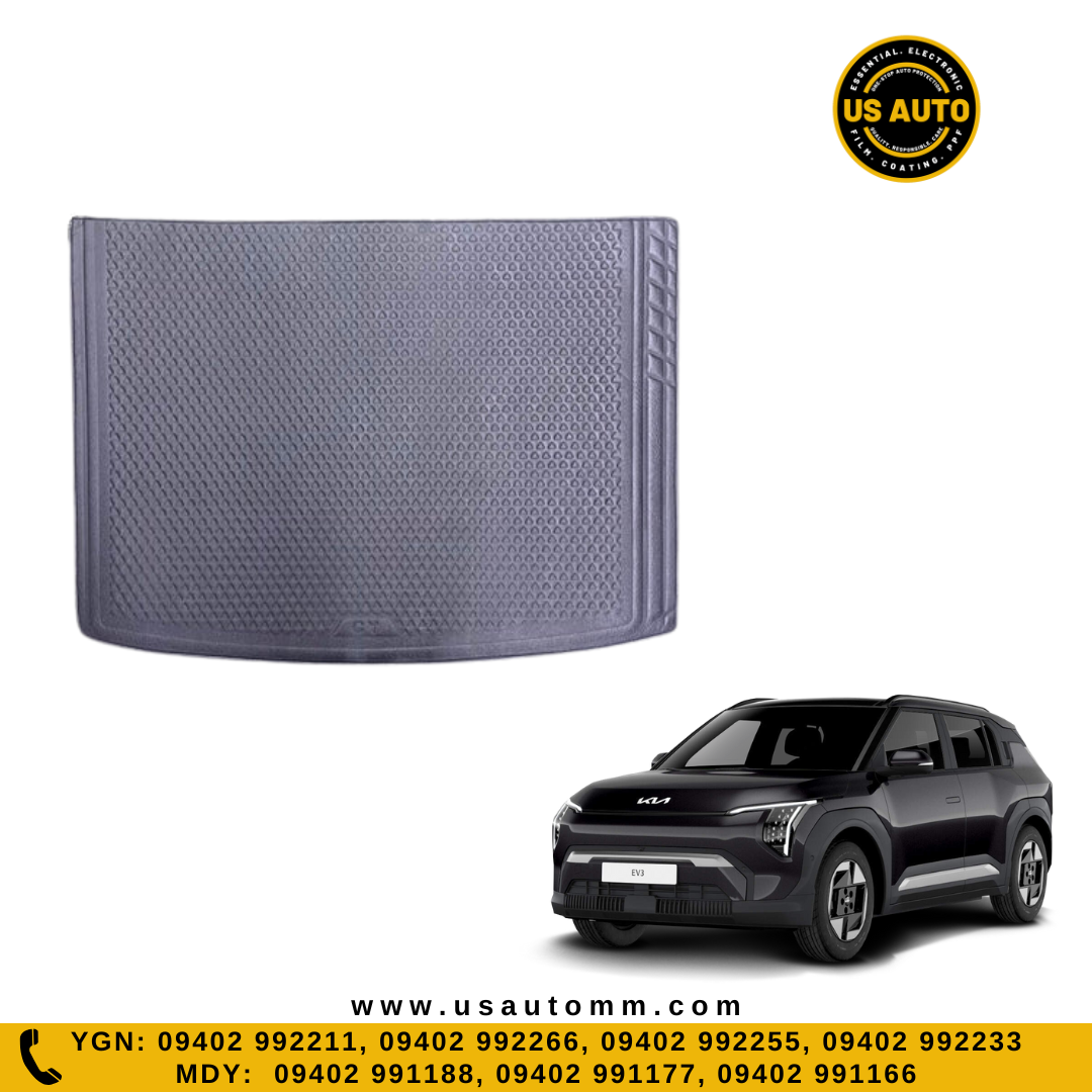 RUBBER TRUNK MAT (HIGH QUALITY) (BLACK) KIA EV3 EV