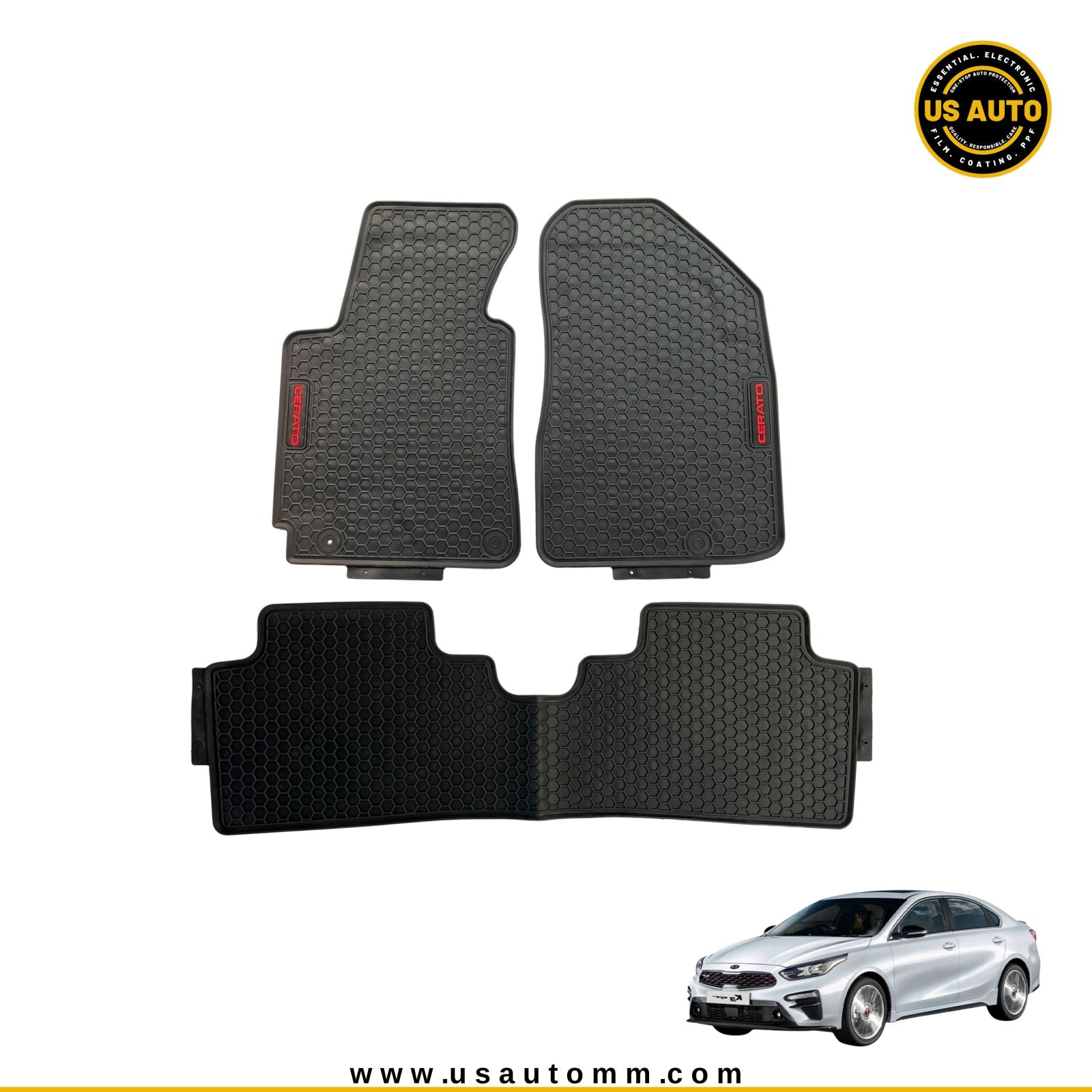 RUBBER FITTING FLOOR MAT (BLACK) KIA CERATO /FORTE/ K3 4D (2019 UP)