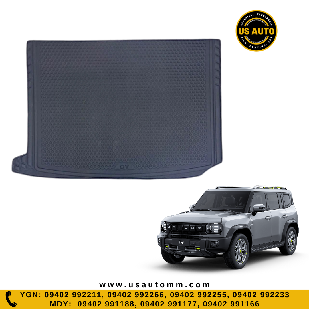 RUBBER TRUNK MAT (HIGH QUALITY) (BLACK) JETOUR T2