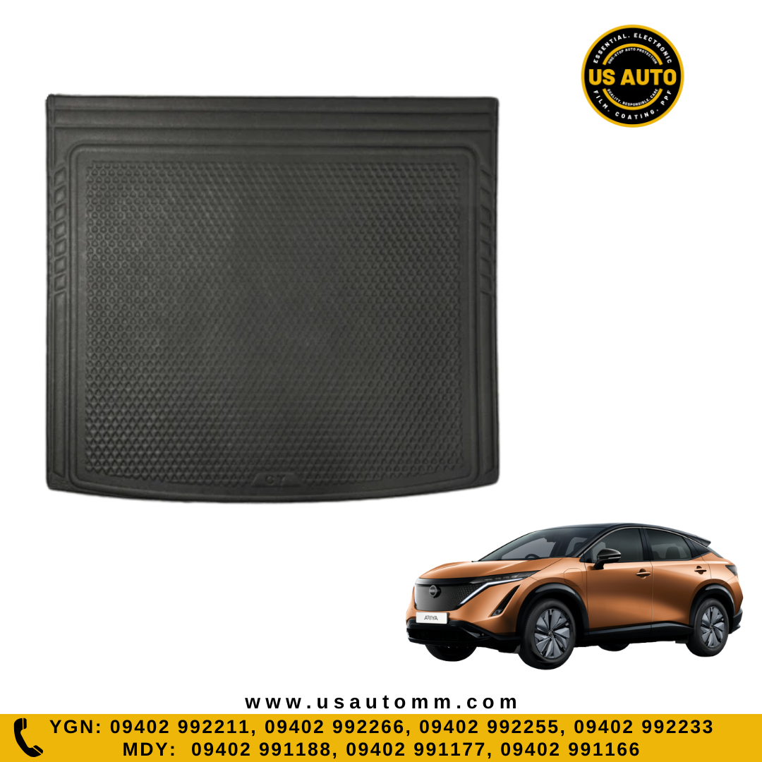 RUBBER TRUNK MAT (HIGH QUALITY) (BLACK) NISSAN ARIYA EV