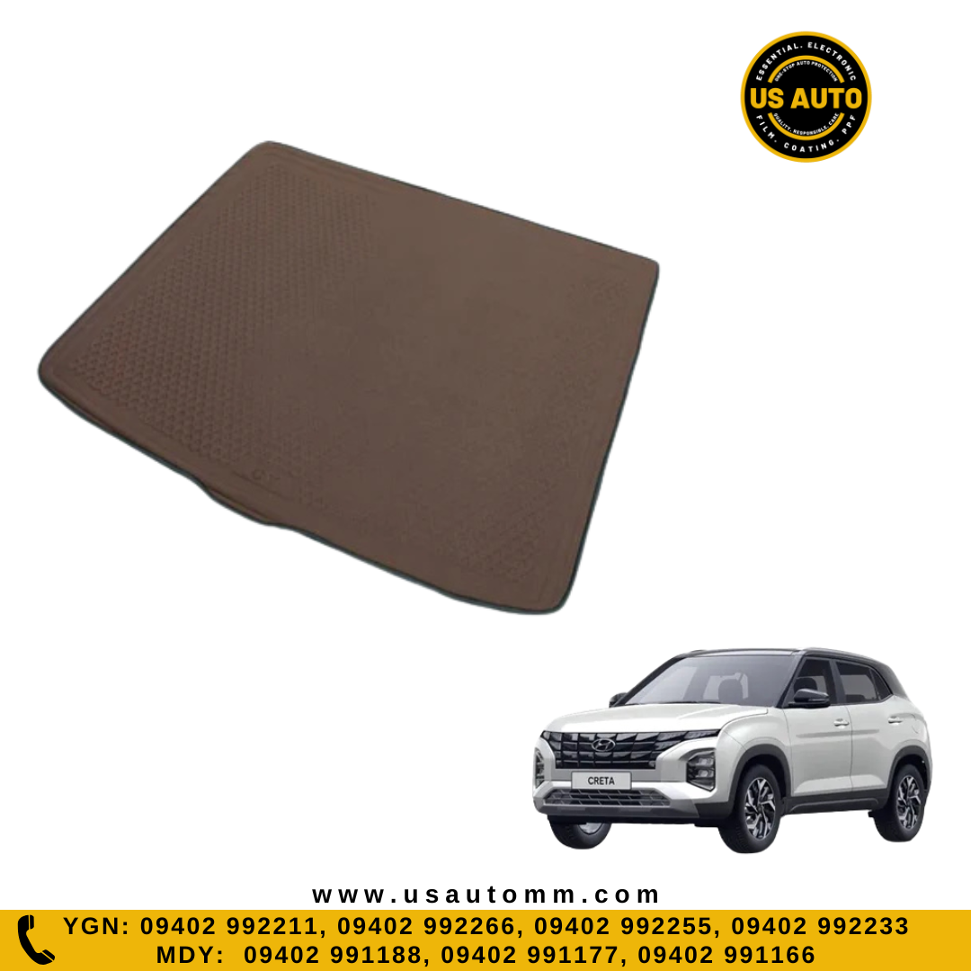 RUBBER TRUNK MAT (HIGH QUALITY) (COFFEE) HYUNDAI CRETA (2024 UP)