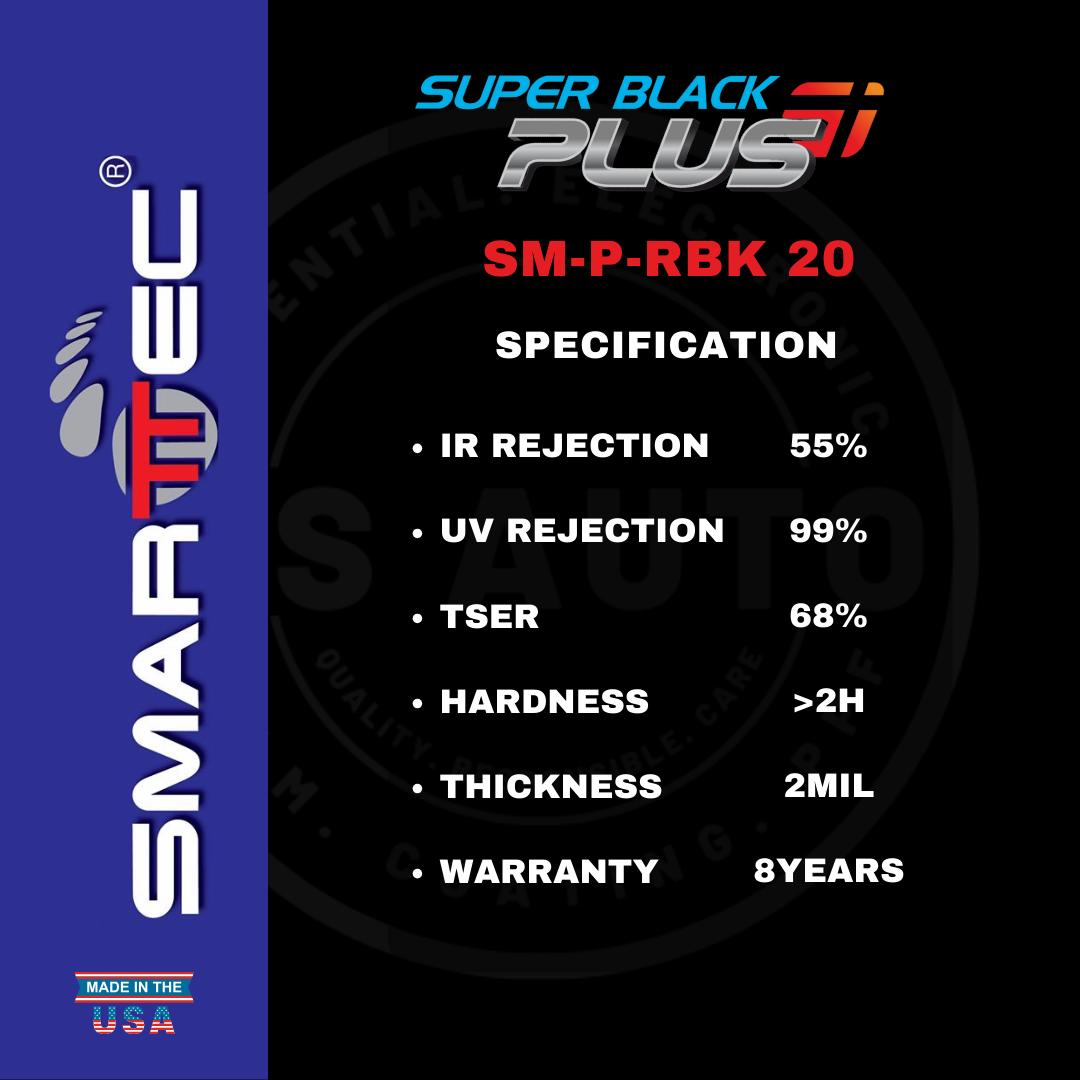 SMARTTEC SUPER BLACK PLUS FILM 60% SM-P 20 RBK (SQ-FT)