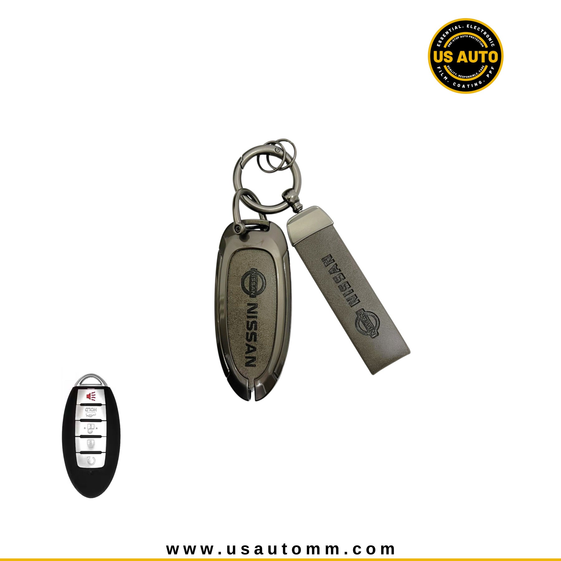 METAL KEY COVER (GREY) NISSAN UNI – US AUTO