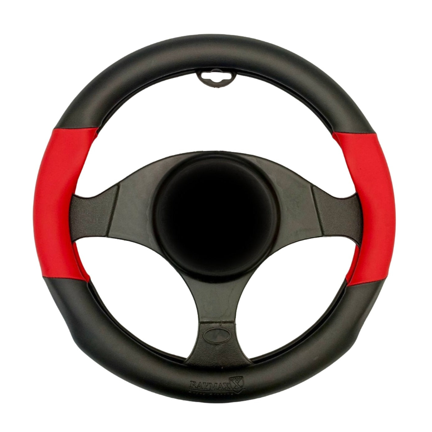 STEERING COVER PVC (H2) (BLACK + RED)