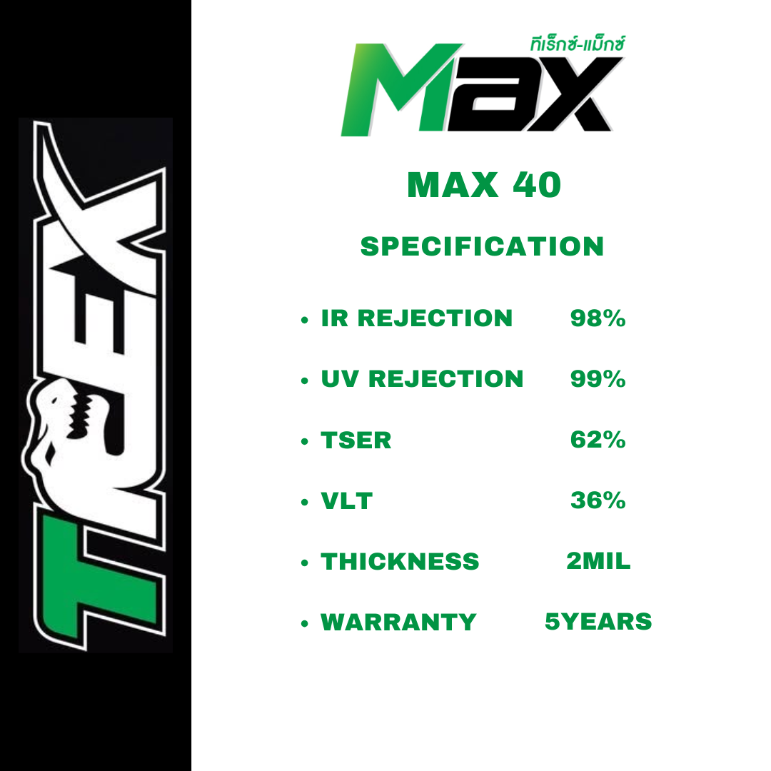T-REX FILM MAX SERIES MAX40 40%  (SQ-FT)