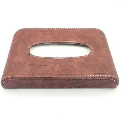 TISSUE BOX LEATHER (COFFEE)